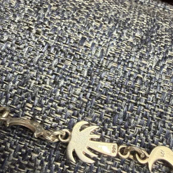 Sterling Silver Moon and Palm Tree Bracelet - Picture 7 of 12
